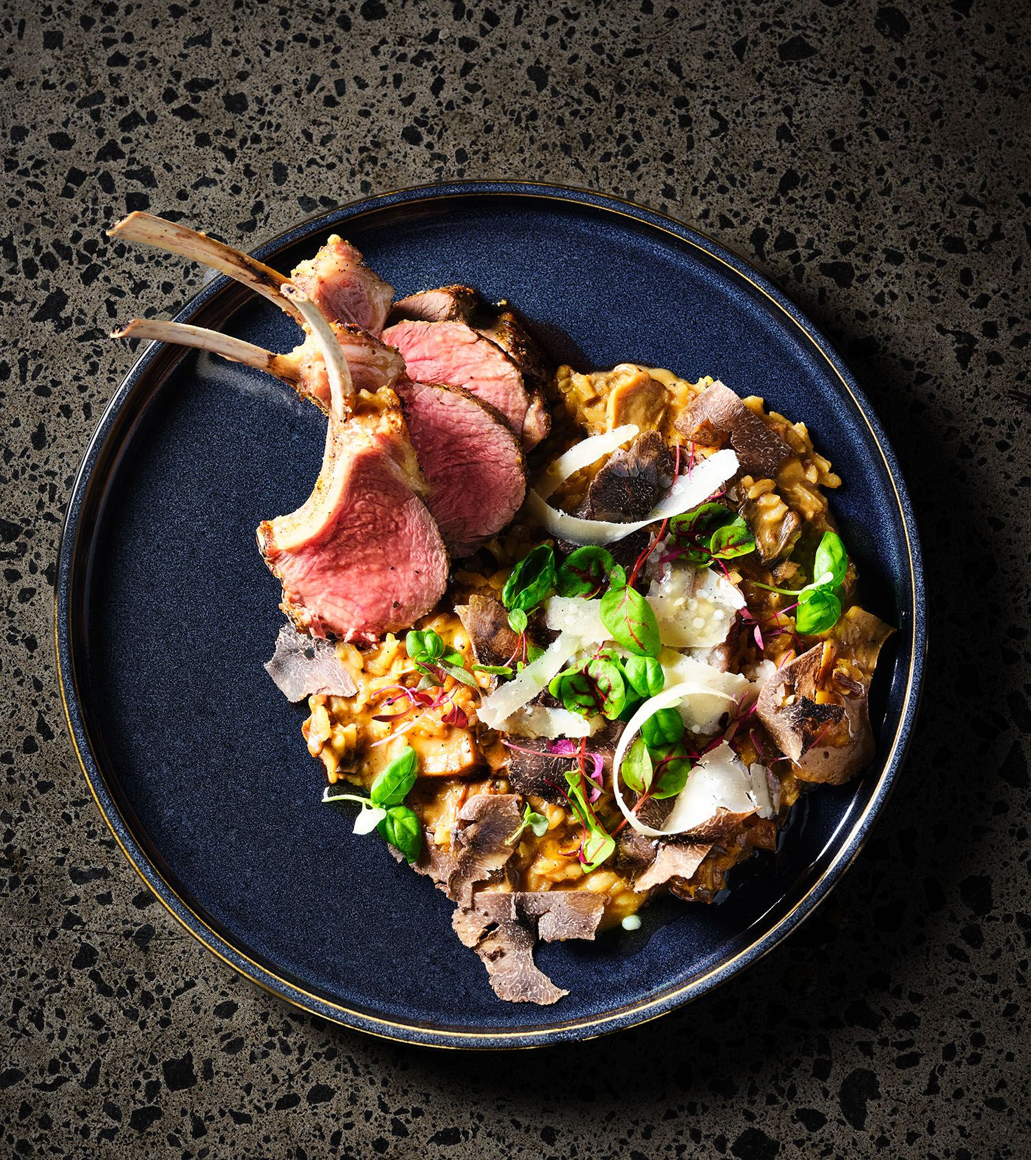 Porcini Risotto with Truffle & Lamb