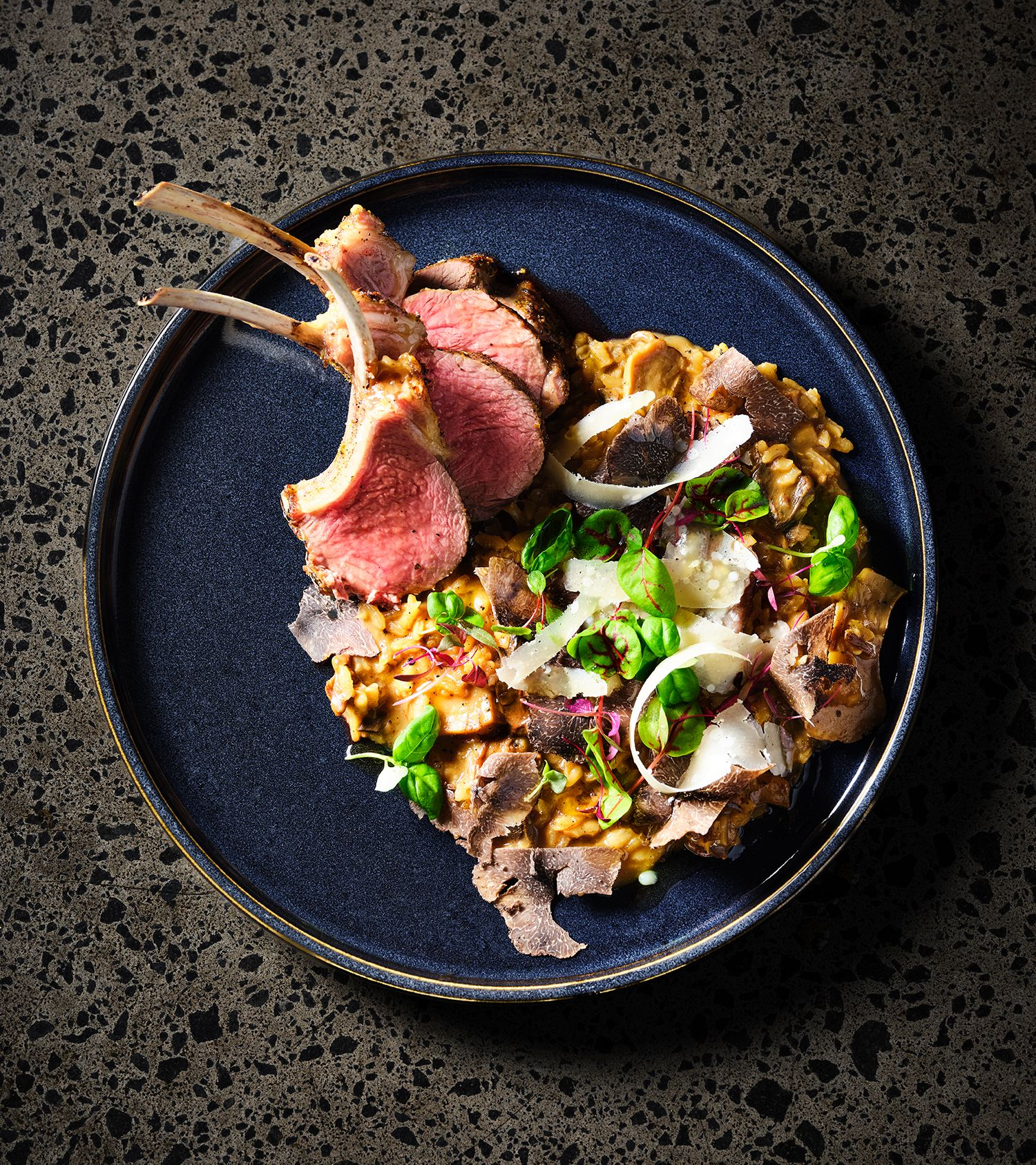 Porcini Risotto with Truffle & Lamb