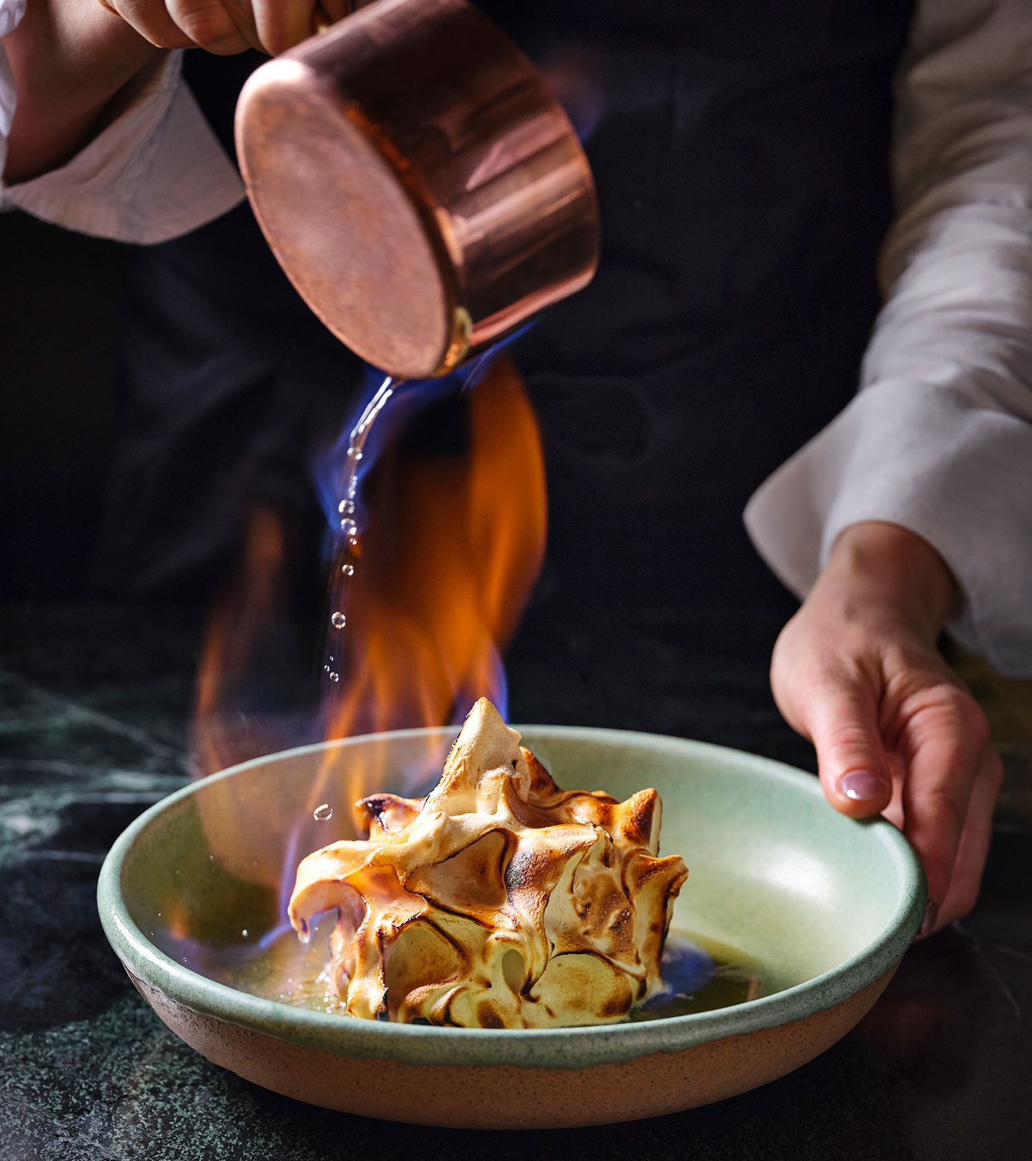 FLAMBÉED BOMBE ALASKA