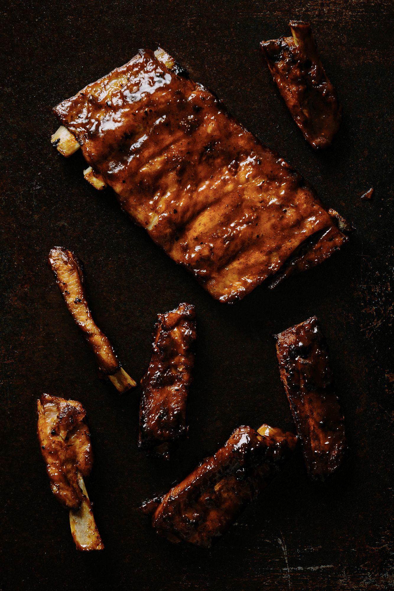 BBQ Ribs coated with The Southerly's Mānuka Honey infused with Whisky.